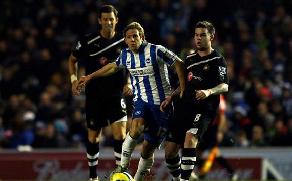 FA Cup: Craig Mackail Smith - Mike Williamson - Danny Guthrie, Brighton & Hove Albion v Newcastle United
