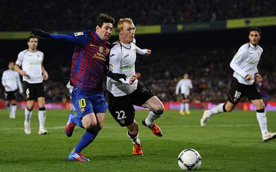 Copa del Rey: Barcelona-Valencia: Lionel Messi; Jeremy Mathieu