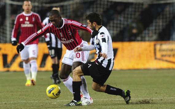 Michele Pazienza and Clarence Seedorf - Udinese-AC Milan - Serie A (Getty Images)