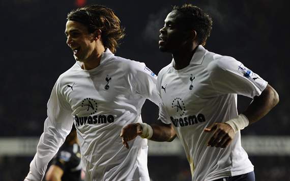 EPL - Tottenham Hotspur vs Newcastle United,Louis Saha & Niko Kranjcar