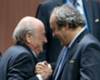 Sepp Blatter and Michel Platini embrace