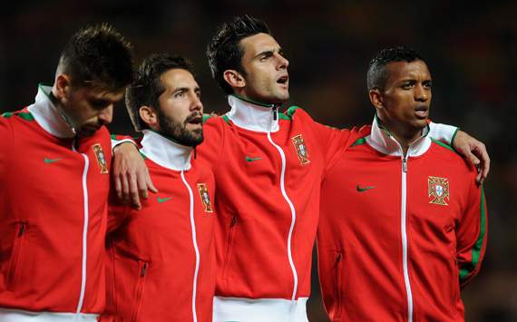 Portugal - Miguel Veloso, Joao Moutinho, Helder Postiga and Nani