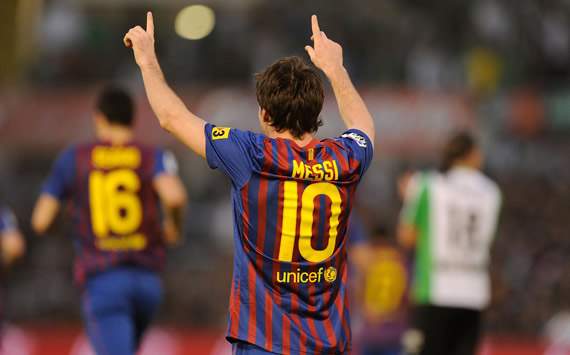 Liga BBVA: Racing Santander- FC Barcelona: Lionel Messi