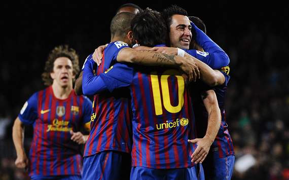 Puyol, Alves, Messi, Xavi, Barcelona, Granada