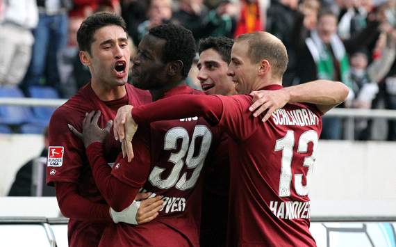 Hannover 96: Karim Haggui, Mame Biram Diouf, Lars Stindl & Jan Schlaudraff