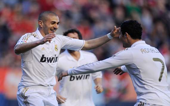 Karim Benzema, Cristiano Ronaldo - Osasuna vs Real Madrid
