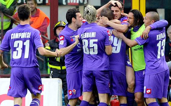 Fiorentina celebrating