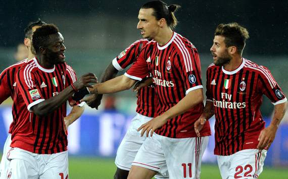 Milan celebrating