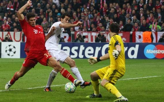 Champions League, FC Bayern Munich vs Real Madrid, Mario Gomez, Alvaro Arbeloa, Iker Casillas