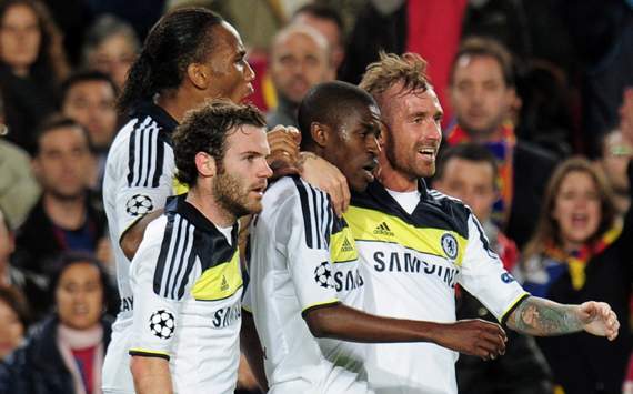 UEFA Champions League, FC Barcelona v FC Chelsea, Ramires; Juan Mata; Didier Drogba