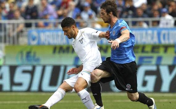 Filippo Porcari and Antonio Candreva - Novara-Lazio