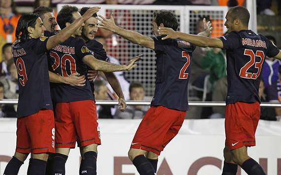 Atletico Madrid celebrating