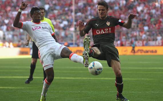Bundesliga: FC Bayern München - VfB Stuttgart, David Alaba - Christian Gentner