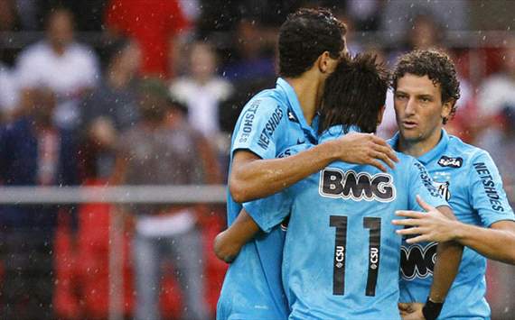 Ganso, Neymar e Elano - Santos x Sao Paulo