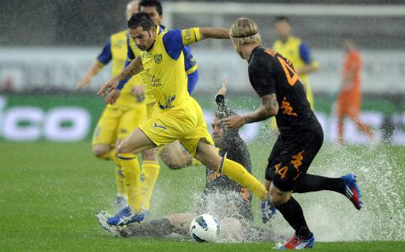 Sergio Pellissier, Simon Kjaer - Chievo-Roma