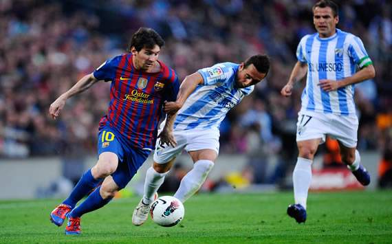 Leo Messi, Santiago Cazorla, Duda - FC Barcelona vs Málaga