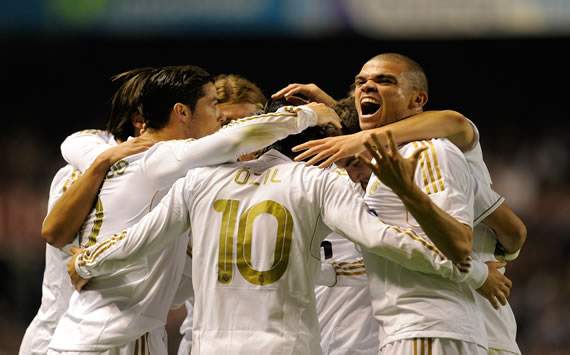 Real Madrid celebrating its title