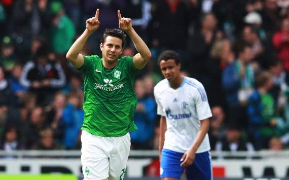 Germany, Bundesliga, Werder Bremen vs Schalke 04, Claudio Pizarro, Joel Matip