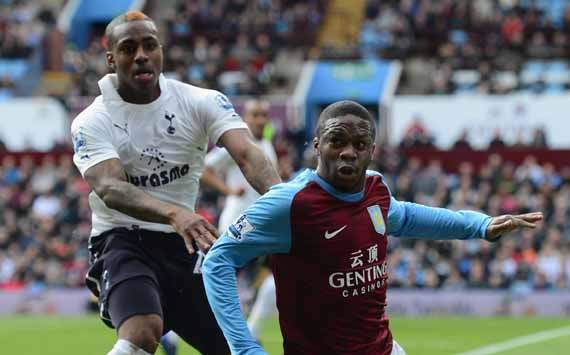 EPL, Charles N'Zogbia; Danny Rose, Aston Villa v Tottenham Hotspur