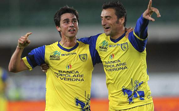 Chievo celebrating