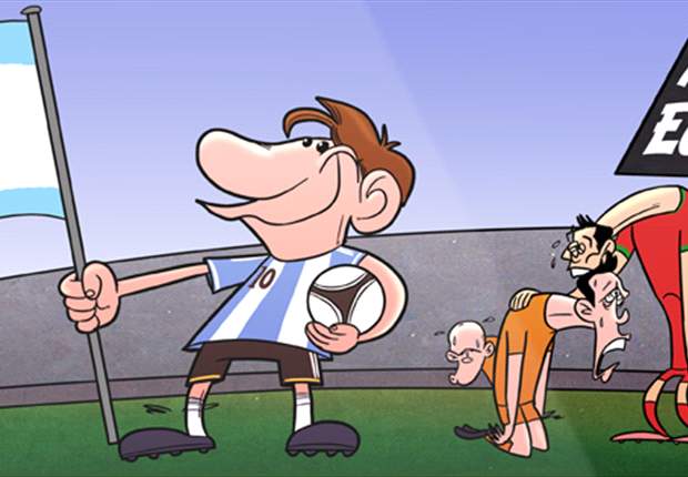Cartoon - Messi vole la vedette à l'Euro