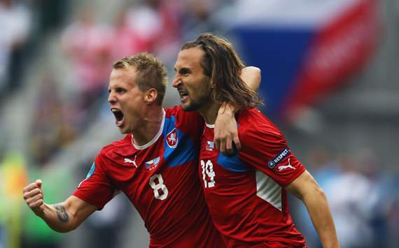 UEFA EURO 2012 - Greece v Czech Republic, Petr Jiracek and David Limbersky