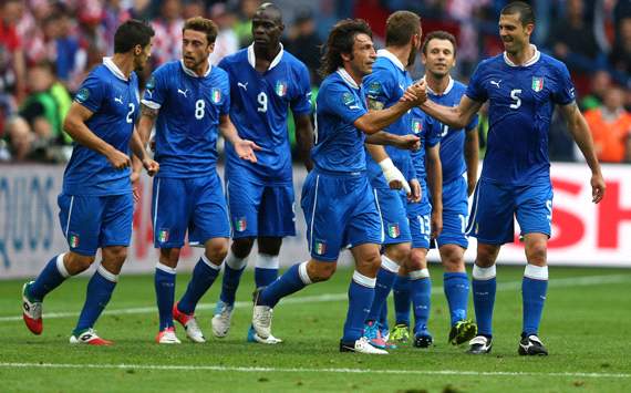 Italy celebrating