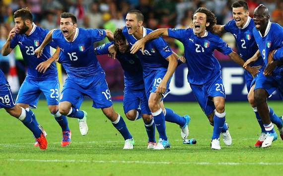 Italy celebrating