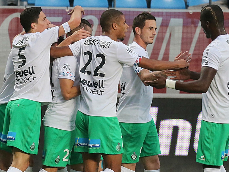 Ligue Europa, Saint-Etienne en 3-5-2 avec Roux et Hamouma