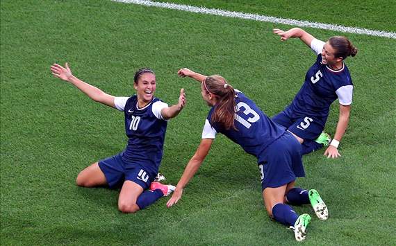 Carli Lloyd, Alex Morgan, Kelley O'Hara: USA women