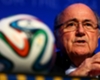 FIFA president Sepp Blatter with an Adidas ball