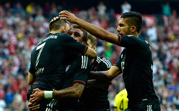 Bayern Muenchen v Borussia Dortmund: Franck Ribery & Mario Mandzukic