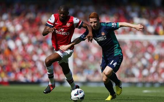 Abou Diaby, Jack Colback, Arsenal v Sunderland