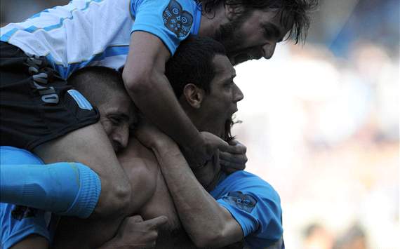 Festejo Racing vs Independiente; Torneo Inicial 2012