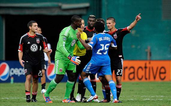 Sheanon Williams, Philadelphia Union; Bill Hamid, D.C. United; Mark Geiger, MLS