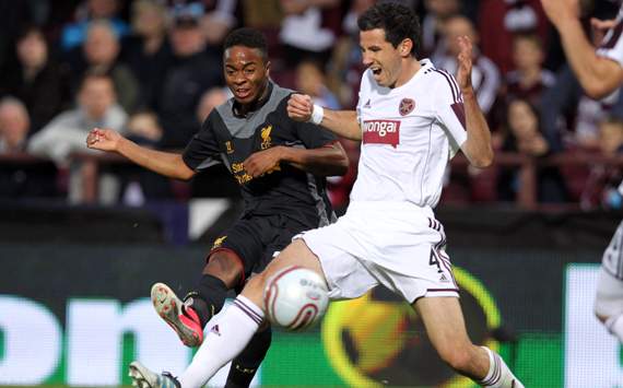 Hearts v Liverpool - UEFA Europa League Play-off Round, Raheem Sterling