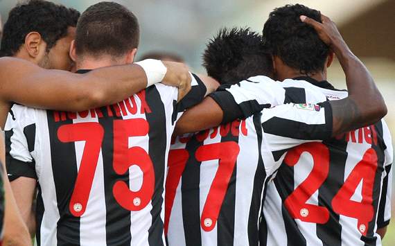 Udinese celebrating