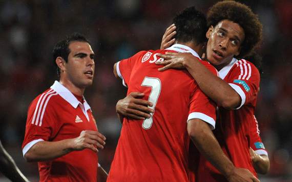 Benfica celebrating