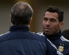 Argentina forward Carlos Tevez and coach Gerardo Martino
