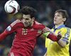 Denis Garmash Cesc Fabregas Ukraine Spain Euro Qualifier
