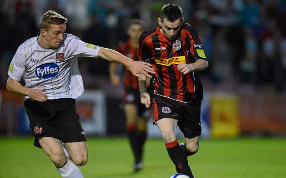 Karl Moore, John Mountney, Bohemians v Dundalk, FAI Ford Cup Quarter-Final