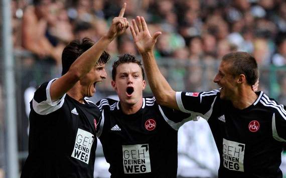 Germany: Borussia Monchengladbach - 1. FC Nurnberg, Timm Klose, Hanno Balitsch, Timmy Simons