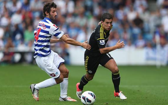EPL - Queens Park Rangers v Chelsea, Eden Hazard and Esteban Granero