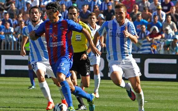 Pedro Ríos, Ignacio Camacho, Portillo - Málaga v Levante