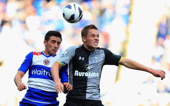 EPL - Reading v Tottenham Hotspur , Gylfi Sigurdsson and Jem Karacan