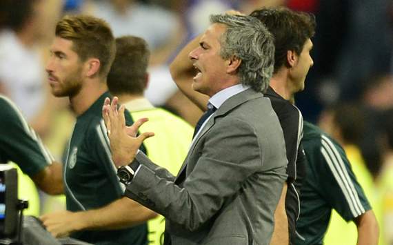 José Mourinho, entrenador del Real Madrid, durante el partido ante el Manchester City