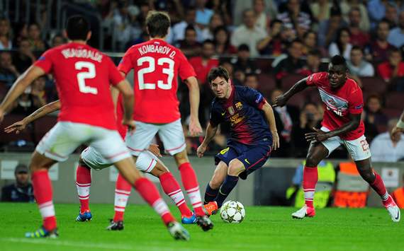 Lionel Messi, Cristiano Tello, Xavi, Barcelona, Spartak