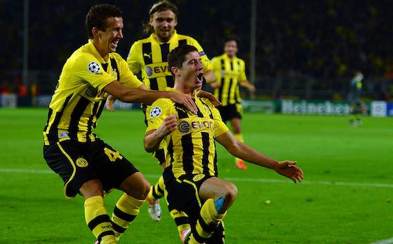 UEFA Champions League: Borussia Dortmund - Ajax Amsterdam, Robert Lewandowski, Ivan Perisic & Marcel Schmelzer