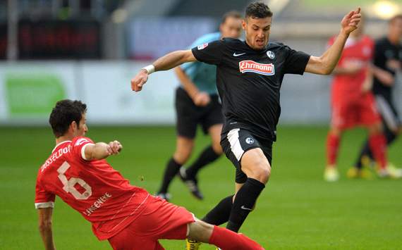 Fortuna Düsseldorf v SC Freiburg: Jens Langeneke & Daniel Caligiuri