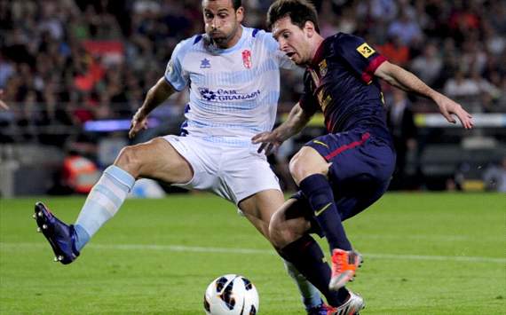 Iñigo López, Leo Messi - FC Barcelona v Granada